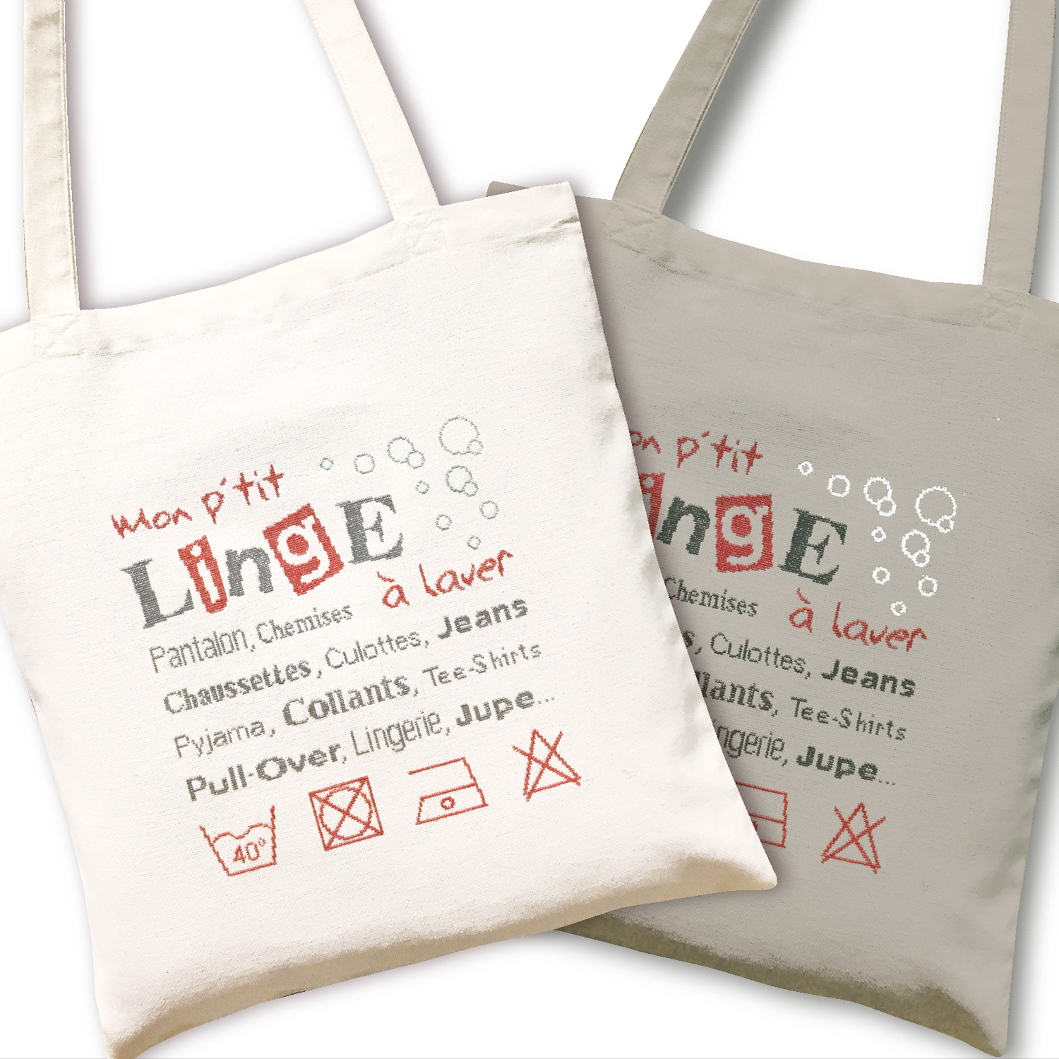 Kit Broderie Point de Croix Lilipoints - Tote-Bag L'infirmière S011