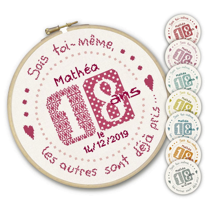 motif de broderie anniversaire 20 ans de mariage