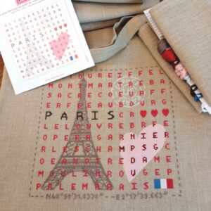 KIT-coté voyage-PARIS-TOTE-BAG LIN