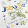 kit ''mon p'tit JAUNE '',  fils RICO et torchon BLANC rayures jaune – Image 2