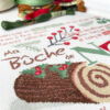 KIT-''Ma-Bûche-de-Noël'' de Lilipoints-Torchon ISA Graziano à liserés marron – Image 4