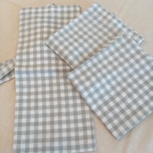 sac TOTE BAG à carreaux gris bleu